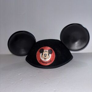 Vtg Disneyland Mickey Ears Felt Hat Personalized Gold Script 70's 80's Brianna